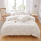 OTOB Little Sun Twin Duvet Cover Kids Cotton Kawaii Bedding Sets for Girls Boys,Reversible Teen Bedding Duvet Cover Set with 1 Comforter Cover 2 Shams, Soft Home Textile Children Bed Set, Twin