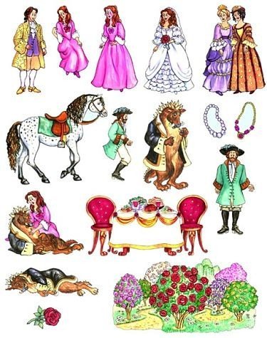 Beauty & The Beast Felt Figures for Flannel Board Stories- Folktale