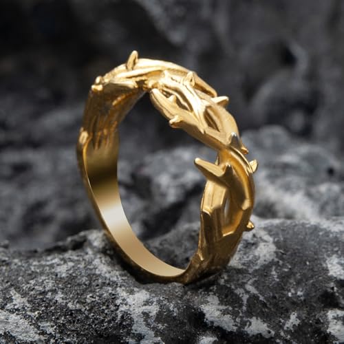 Mens Thorns Crown Ring Stainless Steel Branch Jesus Crown of Thorns Rings Jewelry for Men Women Size 7/8/9/10/11/12/133