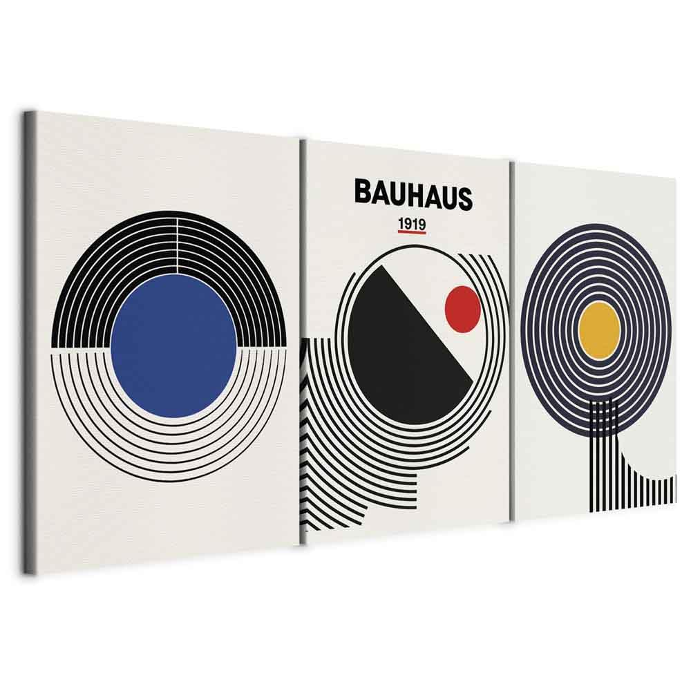 murando - Art Set of 3 Canvases Wall Art Minimalist Bauhaus 180x90 cm (3 pcs. 60x90 cm each) Acoustic Wall Multi Part Canvas - 3 Pieces Large Print - Room Decor Living Room - Soundproof a-H-10123-b-a