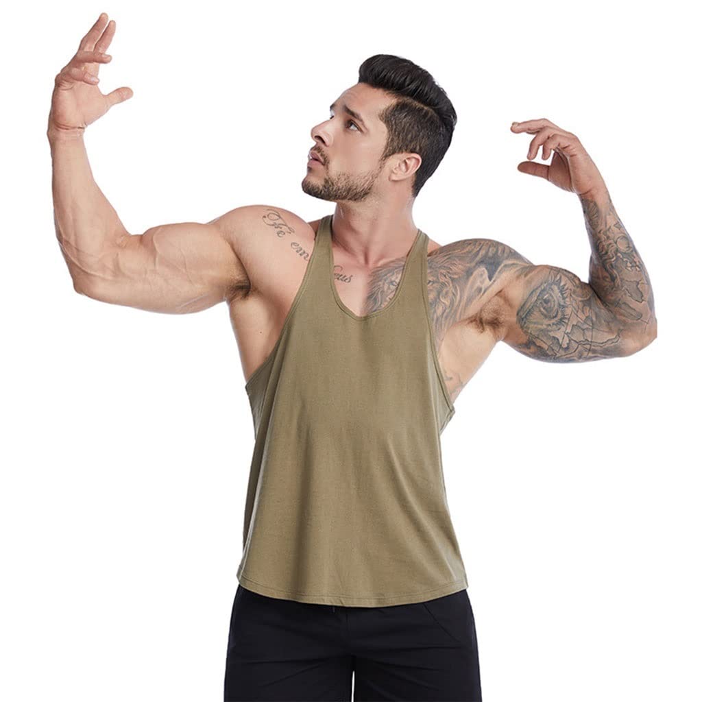 Camiseta De Yoga For Hombre, Camisetas De Yoga Atléticas Sin Mangas, Cuello Redondo, Yoga, Ajuste Holgado, Camiseta De Salón Informal Atlética, Camisetas Sin Mangas For Correr