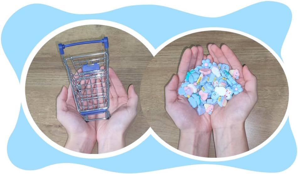 Miniatura 5 de Mini carrito de compras para niños pequeños, se aplica a los suministros escolares y accesorios para niños, mini juguetes de comida para juegos