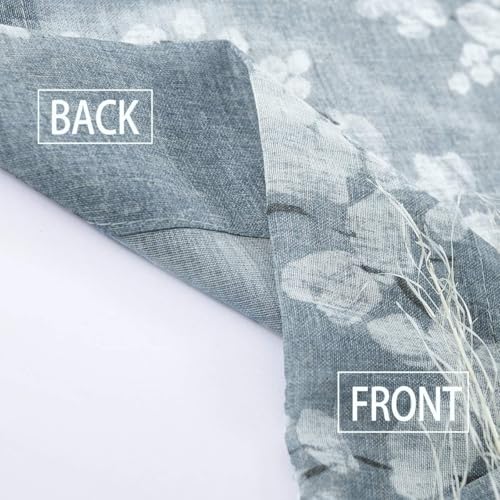 Image of BFAM Sheer Curtain with Floral Print, Premium Printed Sheer Drapes, Eyelet /Grommet Curtain for Living Room, Bedroom, Light Filtering Curtains, Blue Floral 11 Feet,Pack of 1 Curtain