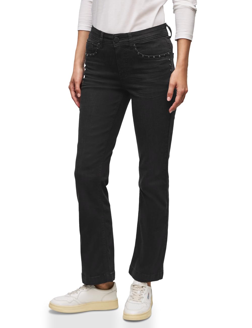 Street One Damen Bootcut Jeans mit Nieten