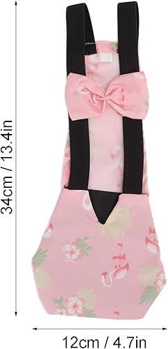 Miniatura 6 de Pañales de pollo para mascotas, pañales transpirables de bolsillo para heces de aves de corral para ganso, pato, pollo, flamenco, talla S (M)