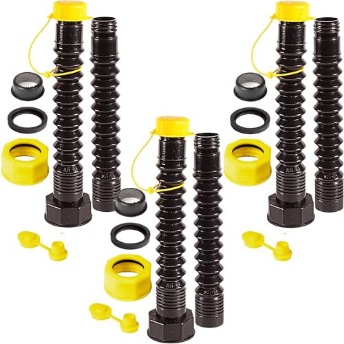 EZ-POUR HI-FLO Spout Replacement With Extension & Vent Kit (Pack of 3) | Fits 1-3/4 Openings | Compatible With All EZ-POUR Adapters | Allows for FAST Flow & Extends to be a 16 Spout | Fits Water Jugs Or Water Cans (40051)