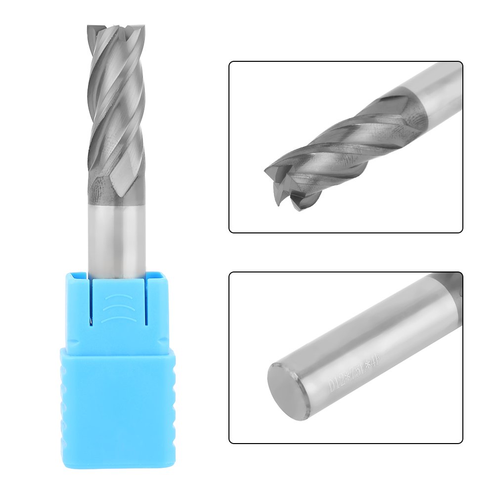 Fresa De Acero De Tungsteno De 4mm, Broca De Corte CNC De Grabado En Espiral De Una Sola Flauta 4x8x40