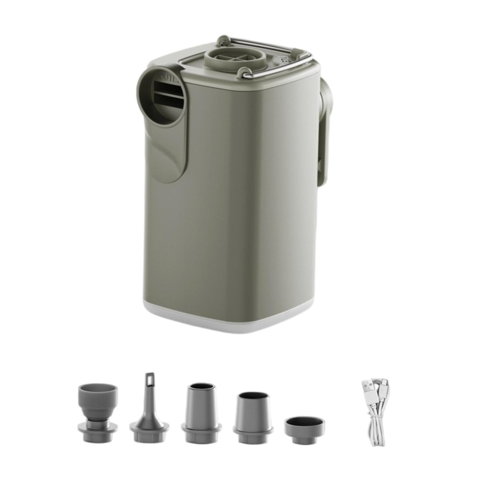 Amagogo Pompa Ad Elettrica, Pompa per Gonfiaggio E Sgonfiaggio, Pompa Compatta Multifunzione Ricaricabile Tramite USB con Luce, Piccolo Gonfiatore per Sa