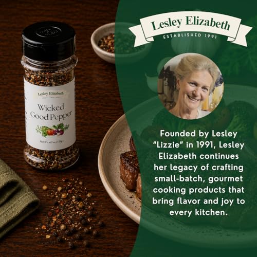 Image of Lesley Elizabeth Wicked Good Pepper - All-Purpose Gourmet Black Pepper Seasoning for Chicken, Beef, Pork, Seafood & Vegetables | Bold Flavor Spice Blend for Cooking & Grilling
