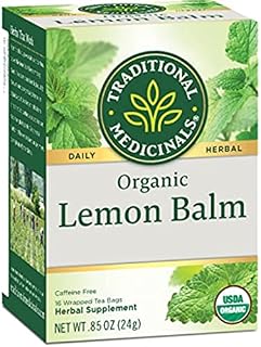 Traditional Medicinals Organic Lemon Balm Tea, 16 Tea Bags