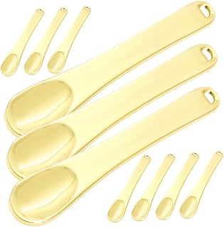 SEWACC 10 Pçs Colher Cosmética De Metal Mini Loção Espátula Para Cuidados A Creme Maquiagem Mini Ferramenta Ferramentas Para Cuidados A Para Rosto Mini Espátula Para