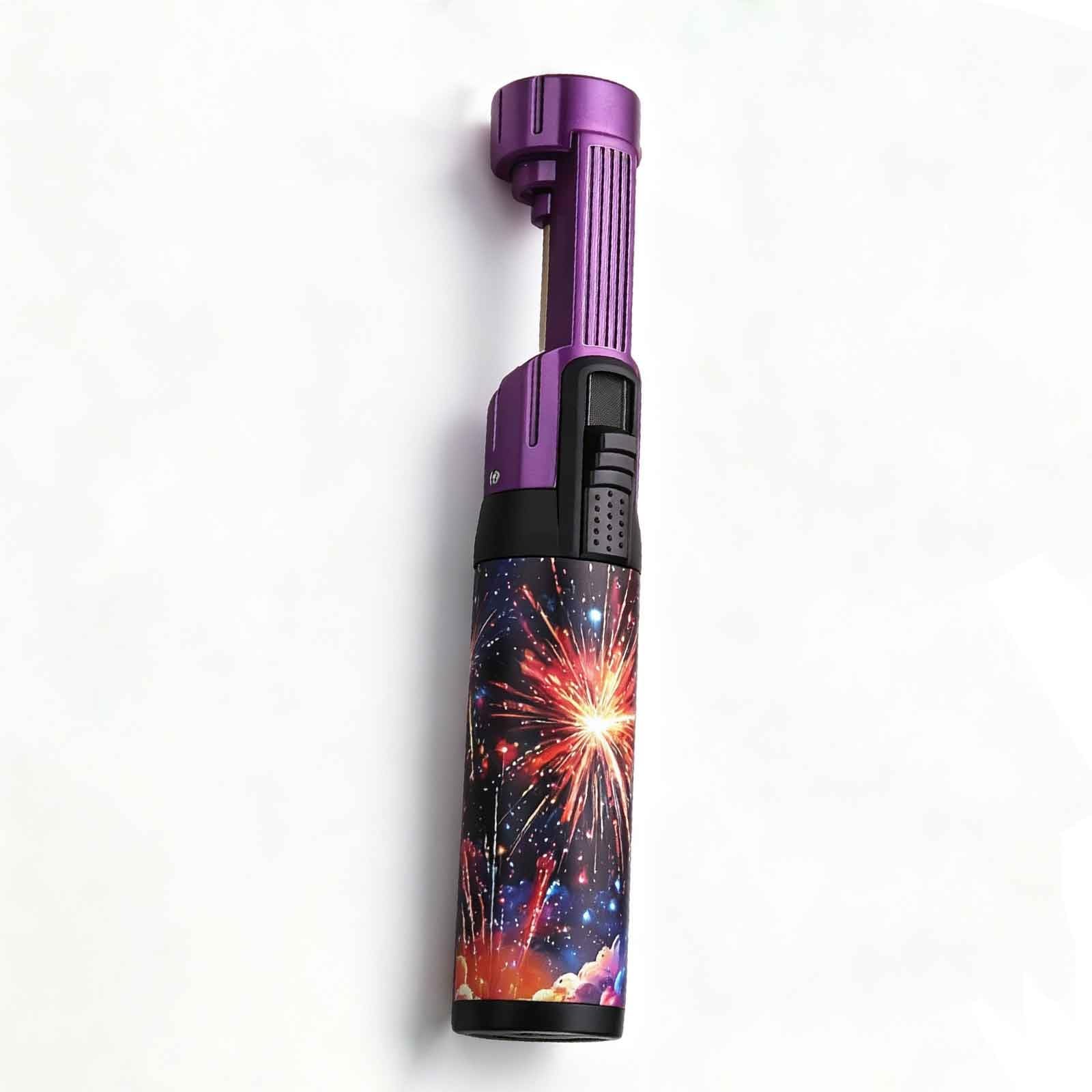 Briquet tempête jet – Briquet rechargeable en métal avec verrouillage de sécurité pour camping, aventures en plein air et cadeaux (carburant non inclus) – Durable et fiable