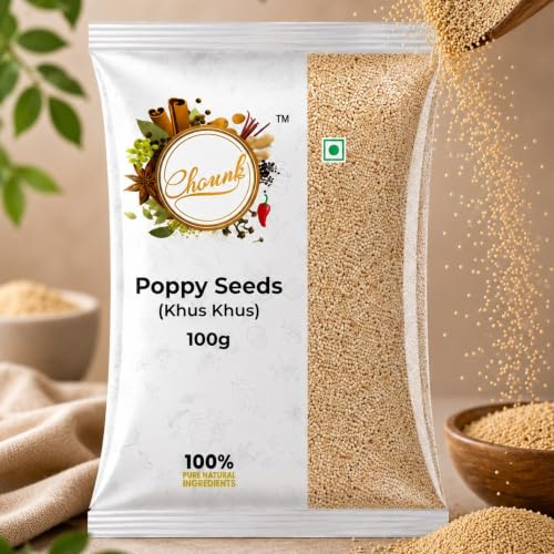 Image of Chounk NATURAL POPPY SEEDS 100 gm | NO ACID WASH | WHITE | DIRECT FROM FARM | Khus Khus | Khas Khas | Posta Dana | Khaskhas