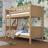 Photo Gallery n-wood n02 letto a castello 90x180, 100% legno massello, letto per bambini e adulti, funzione di 2 letti singoli, per i soggetti allergici, 2 strutture inclusa, bordi arrotondati, quercia naturale Photo Gallery n-wood n02 letto a castello 90x180, 100% legno massello, letto per bambini e adulti, funzione di 2 letti singoli, per i soggetti allergici, 2 strutture inclusa, bordi arrotondati, quercia naturale