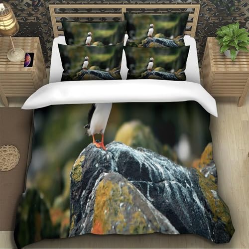 Housse de couette anti allergie macareux microfibre confortable lit simple - 5