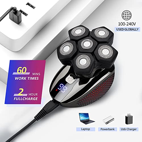 Tiklean Upgraded Electric Razor For Men Head Shaver For Bald Men Grooming Kit Wet Dry Rotary Shavers Nose Hair Beard Trimmer Clippers Facial Cleansing Brush Waterproof Usb Charging Rechargeable #TOP3