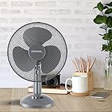 Schallen Home & Office Electric 12" 3 Speed Electric Tilt Oscillating Worktop Desk Table Air Cooling Fan (Grey) - Image 4