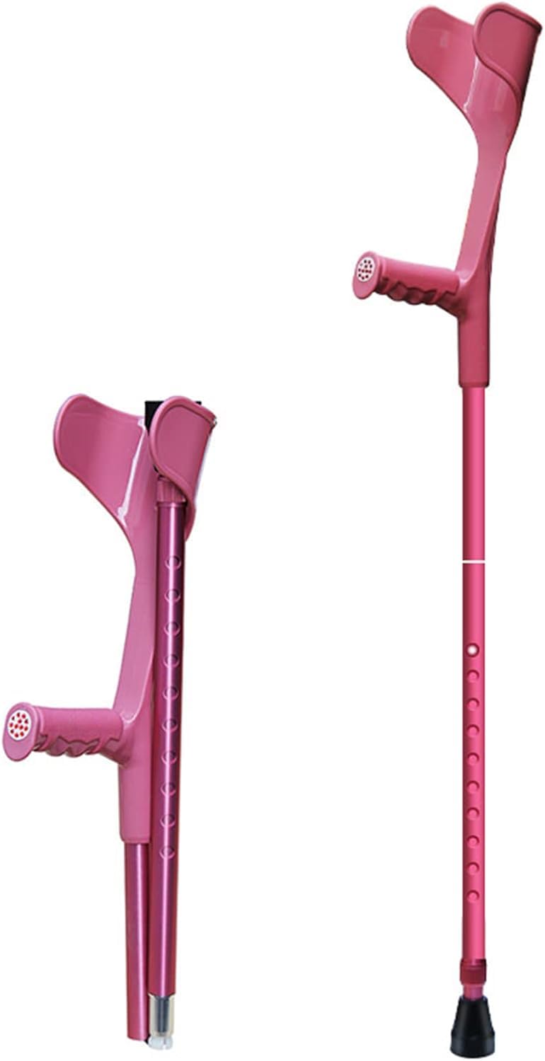YXW Stampelle Pieghevole per Adulti alla Moda, stampella per avambraccio Regolabile in Alluminio, Maniglie ergonomiche, Bastone canadesi per Donne e Uomini Alti 150-196 cm, 1 unità