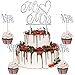 11 Toppers de Pastel de Mr Mrs Brillante Plata Decoración de Tarta de Mr Mrs Topper de Pastel de Boda de Acrílico Topper de Magdalena de Boda Herramientas de Decoración de Hornear