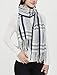 Wander Agio Womens Fashion Long Shawl Big Scarves Grid Winter Warm Large Scarf Small Plaid Black White 1