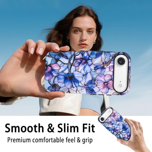 Coque iPhone 17 Air Tcaraersing en verre teinté mosaïque florale mate