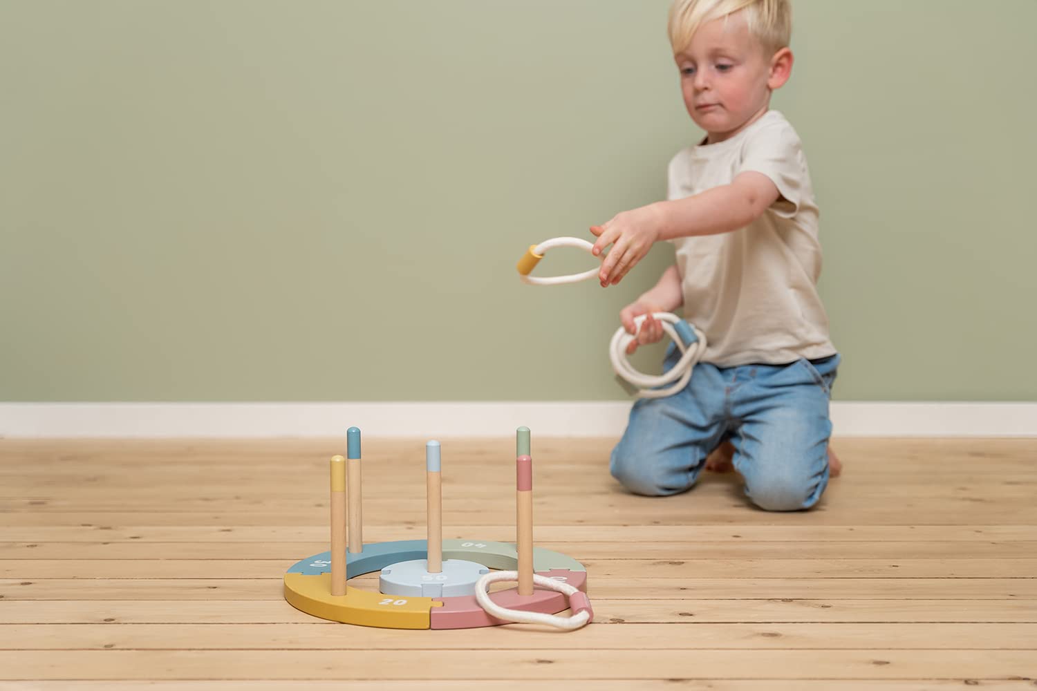 Little Dutch 7111 FSC Holzring Wurfspiel Mehrfarbig