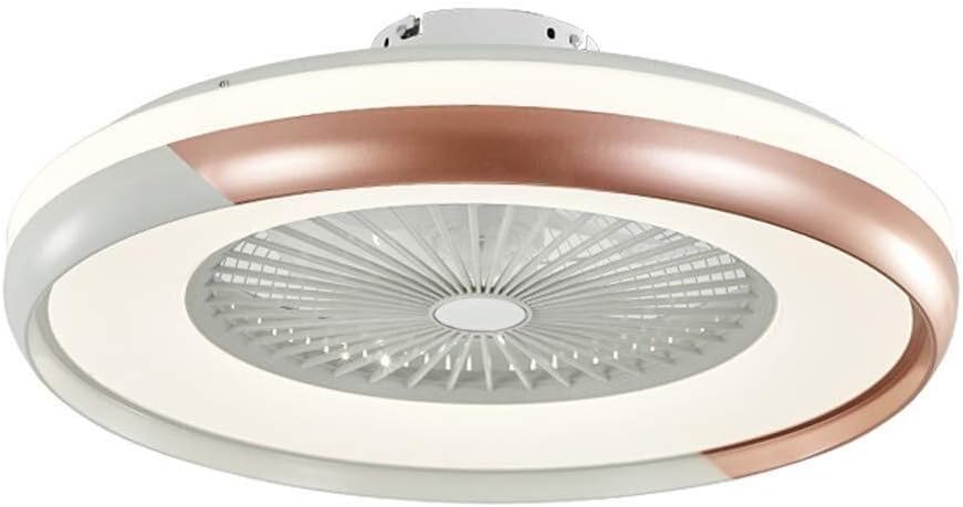 Ceiling Fans with Lights 80W Creative Invisible Fan Led Ceiling Light Remote Control Dimmable Ultra Quiet Fan Kann Timing Chandeliers,Modern Living Room Bedroom Lamp Fan/Brass