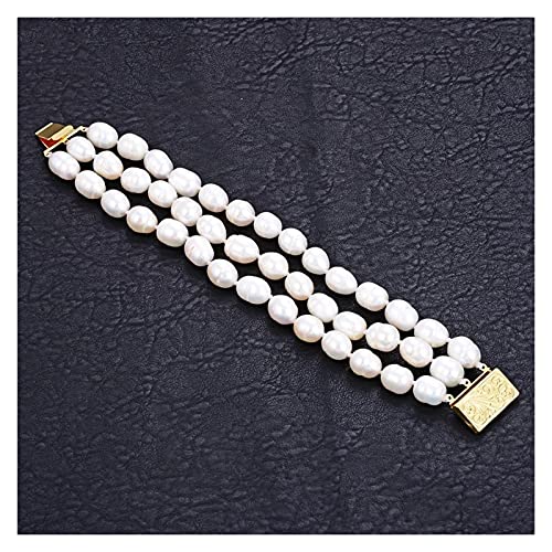 Bracelet perles de riz blanches 12mm de culture naturelle et authentique bijou chic