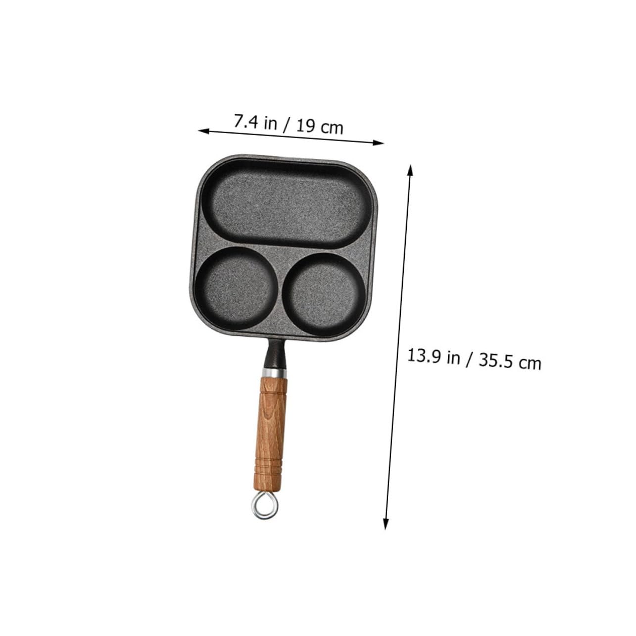 HEALEEP Nonstick Egg Frying Pan Cups Breakfast Cooking Pan for Quick Sandwiches Sturdy Cast Material Easy to Clean Store for Home Restaurant Use