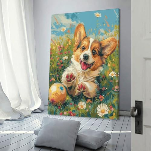 Tableau sur toile chiot adorable pour une touche de tendresse - 3