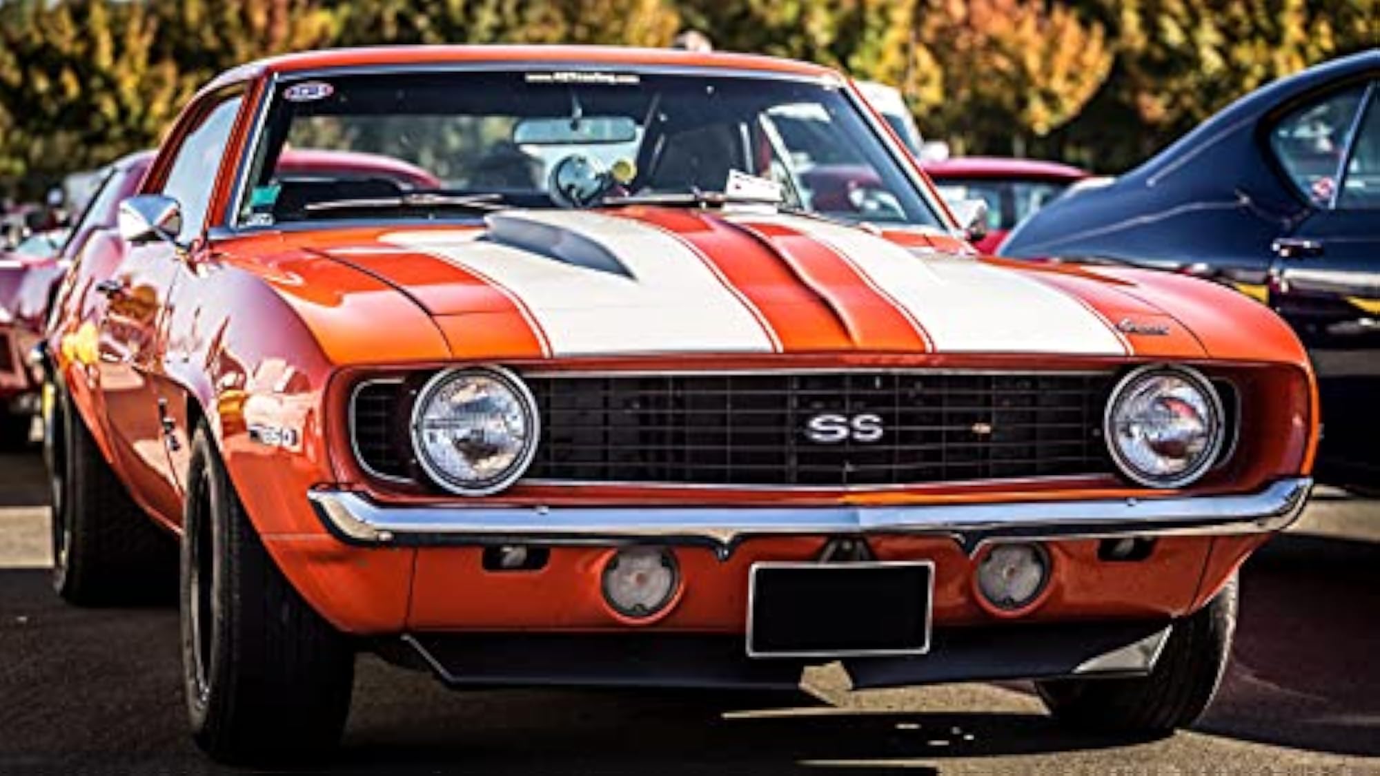 24x36 Poster: Chevrolet Camaro ss red Front View