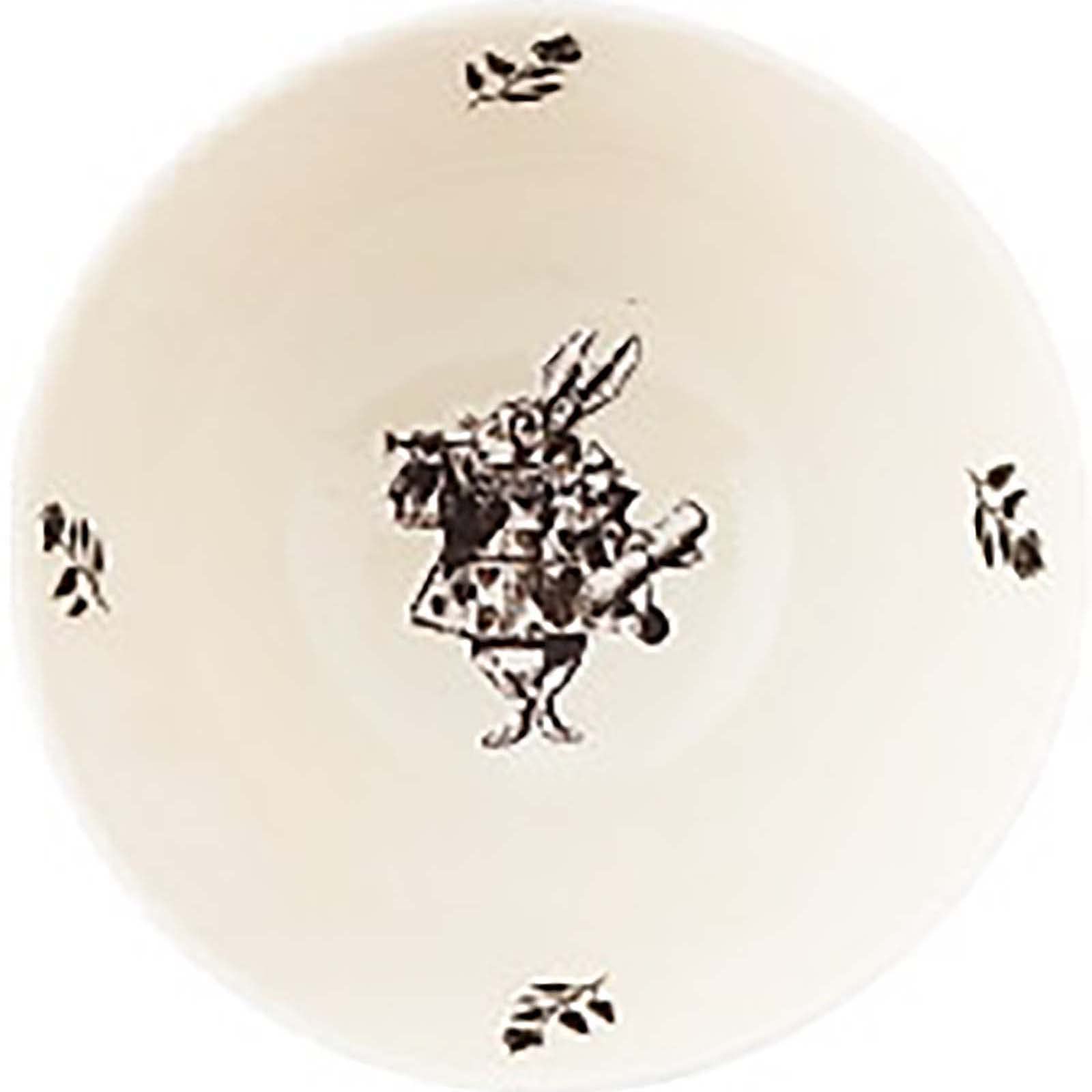 Macmillan Alice ALC22-358 Bowl Bowl Pot Diameter 5.1 x Height 2.4 inches (13 x 6 cm), 13.5 fl oz (400 ml), Alice Color, Tableware, Miscellaneous Goods, White Rabbit, White, Made in Japan