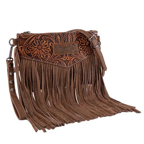 Wrangler Clutch Wristlet Fringe Purse Western Crossbody Bags for Women WG63-181Oakwood