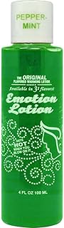 Edible Water Basesd Original Flavored Warming Massage Oil PEPPERMINT by Emotion Lotion 4oz by Emotion Lotion