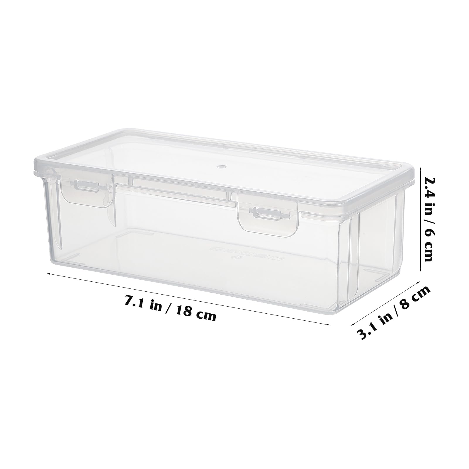 Cabilock Transparent Bread Box Set of 2, Plastic Bread Container, Airtight Kitchen Countertop Organizer for Toast and Cereal, 7.48 X 3.74 X 2.36 Inch