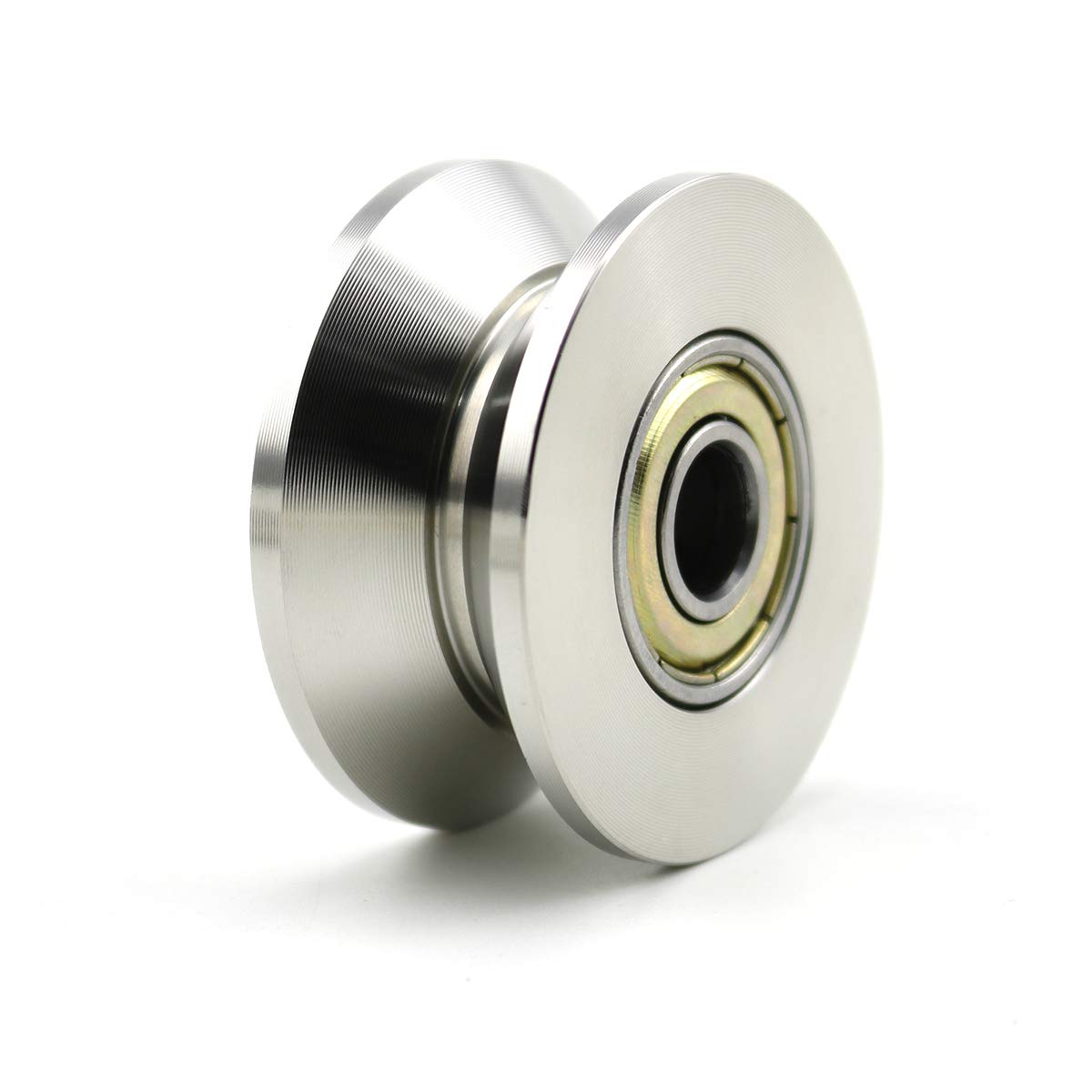 Heyous V Groove Stainless Steel Silent Pulley - 600LB, Silver Tone