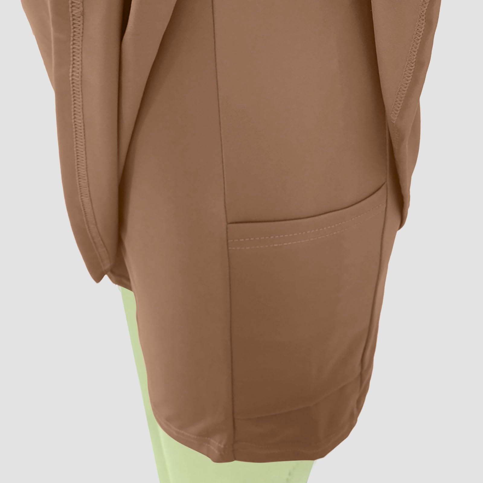 Robe décontractée Sportive pour Femme en Deux pièces avec Dos Transparent et Short intégré pour Le Yoga et l'entraînement