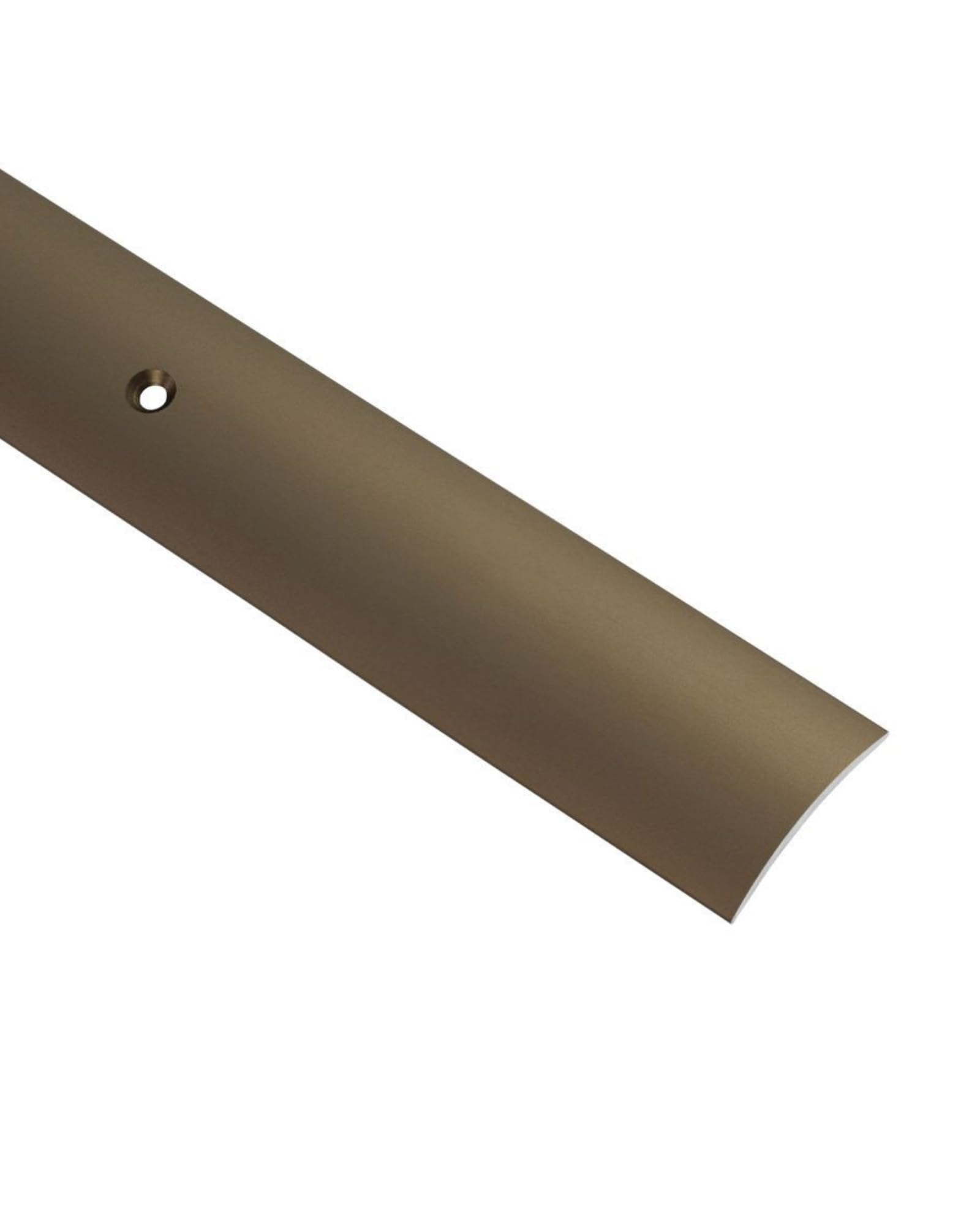Gedotec Übergangsprofil Laminat - Vinyl Übergangs-Schiene gelocht Bodenprofil gewölbt | Türschwelle zum Schrauben | Alu Bronze eloxiert | Profil 40 x 2000 mm | 1 Stück Teppichschiene