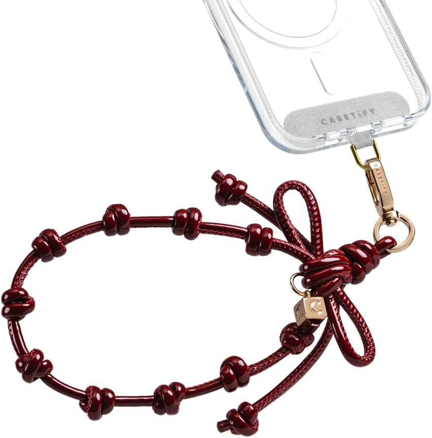 CASETiFY Charm Wristlet - Black/Ruby Red/Blush Pink