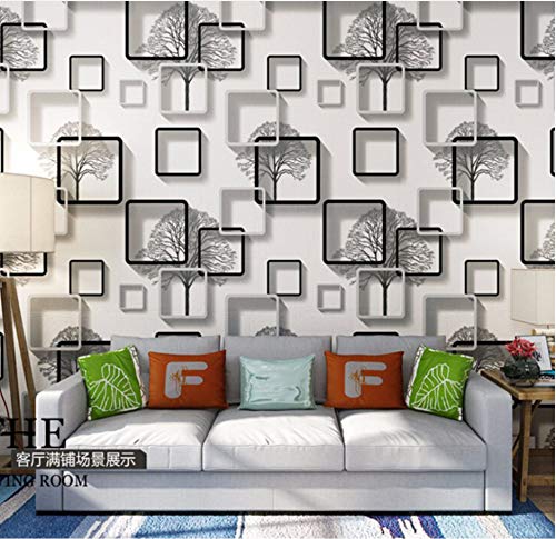 Papier peint 3D moderne pour créer un mur de texture géométrique dans votre salon branché