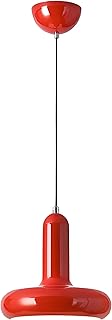 NICRX Lámpara Colgante Moderna de Colores con Casquillo E27 y Cable Ajustable de 150cm, Lámpara de Techo de Metal para Cocina, Dormitorio, Comedor, Entrada o Cafetería Estilo Minimalista (Rojo)