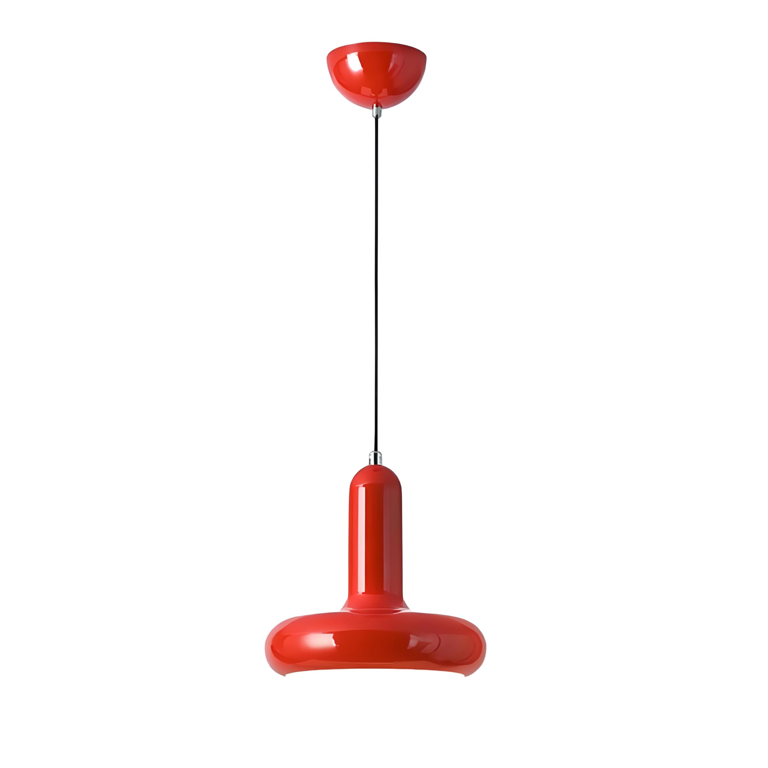 Lámpara Colgante Moderna de Colores con Casquillo E27 y Cable Ajustable de 150cm, Lámpara de Techo de Metal para Cocina, Dormitorio, Comedor, Entrada o Cafetería Estilo Minimalista (Rojo)