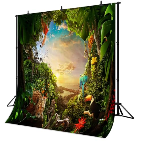 Fondo fotográfico 8x8 pies Jungle Safari para estudio miniatura 4