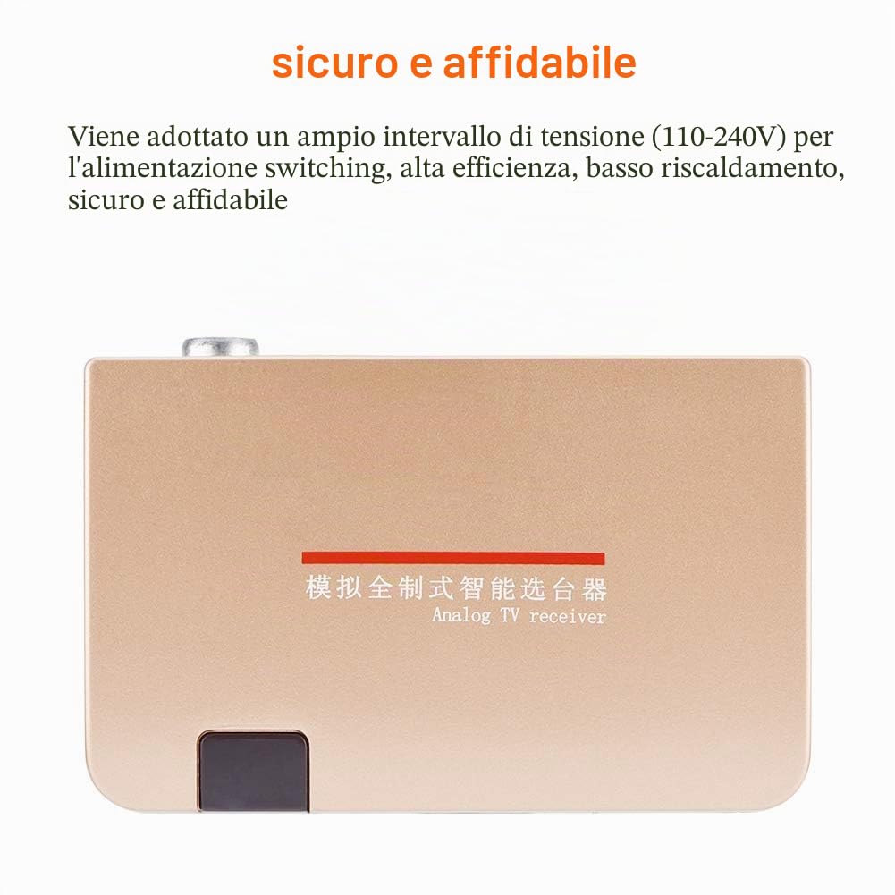 Akozon Convertitore RF a HDMI - Ricevitore TV Analogico con Telecomando per Proiettori e Multimedia