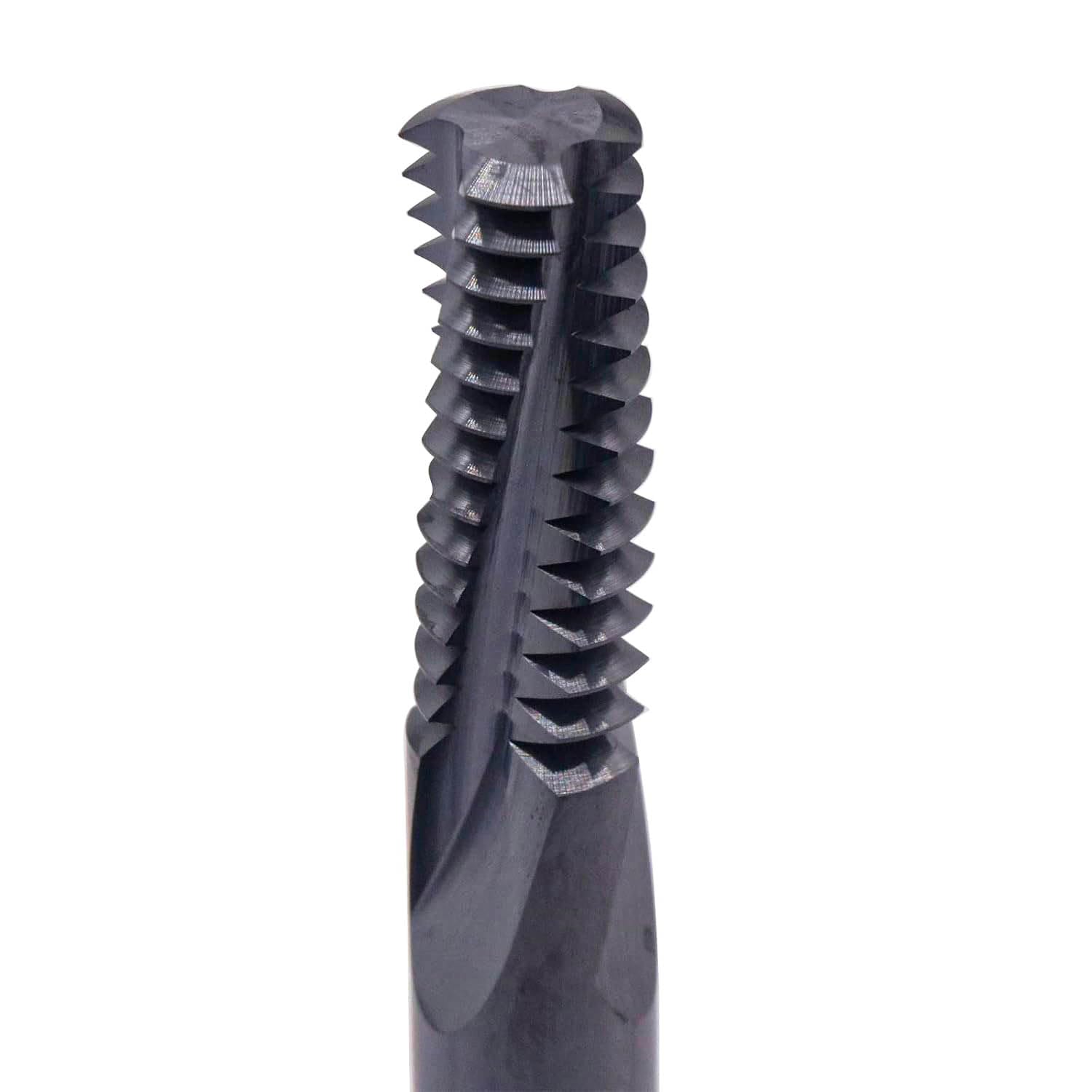 1/2-13 Solid Carbide Thread end Mill - AlCrN Coated, 3 Helical Flute - .370" Cutting Diameter, 3/8" Shank Diameter, 13 Pitch Length of Cut(1.00), 3-1/2" Overall Length
