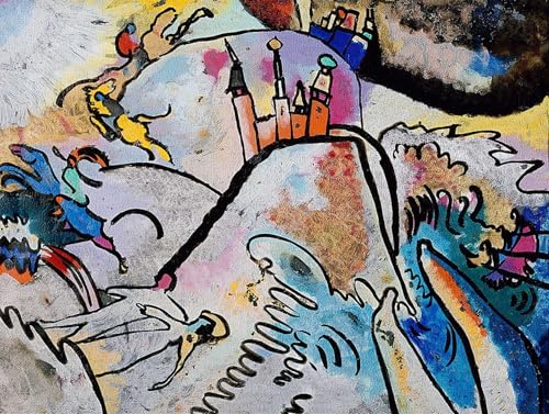 Kandinsky Peindre avec le soleil pour illuminer un salon contemporain 60x90cm