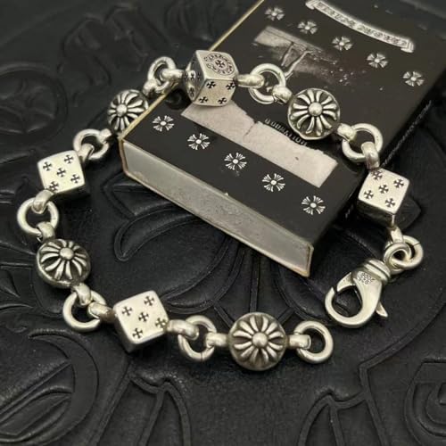 Silver Cross Bracelet & Necklace Set for Men and Women, Stainless Steel Chrome Jewelry, Adjustable Fashion Gift for Couples, Friends, or Anniversaries2