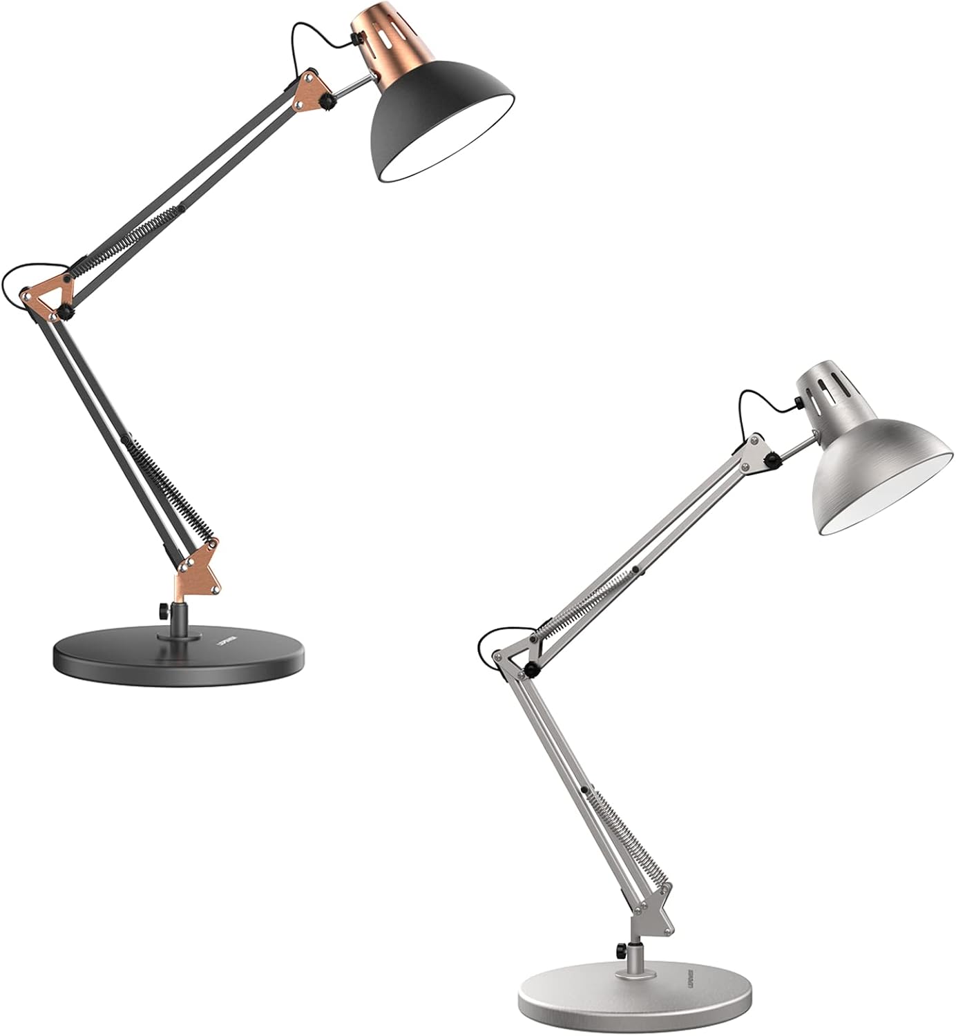 LEPOWER Metal Desk Lamp, Adjustable Goose Neck Architect Table Lamp