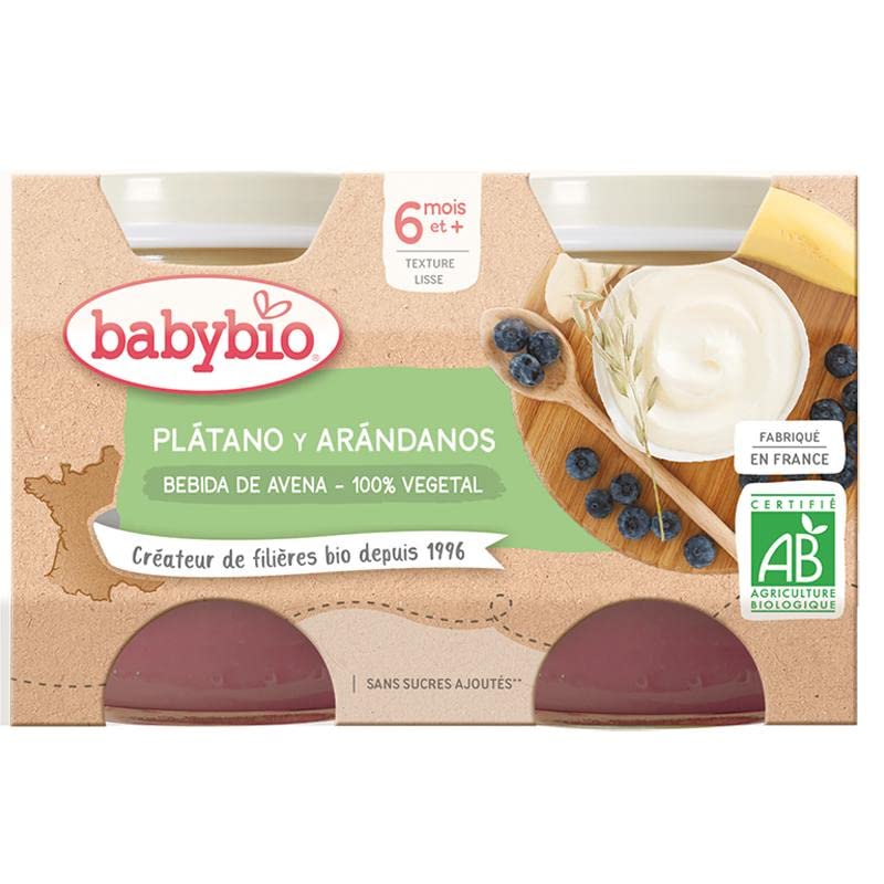 Babybio Yogur Vege Aven/Plat/Aran 2X130G