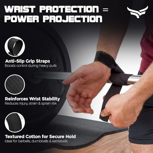 Image of Xtrim Weight Lifting Straps & Wrist Support for Men & Women, Heavy-Duty Deadlift Straps for Superior Grip, Soft-Padded, Anti-Slip Gym Wrist Wraps for Weightlifting, Strength Training & Powerlifting